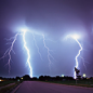 Thunderstorm and windy